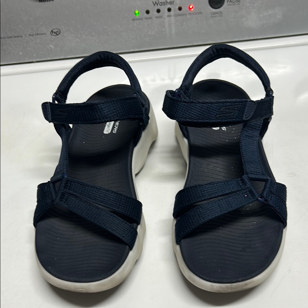 Skechers Blue and White Sport Sandals with Adjustable Straps